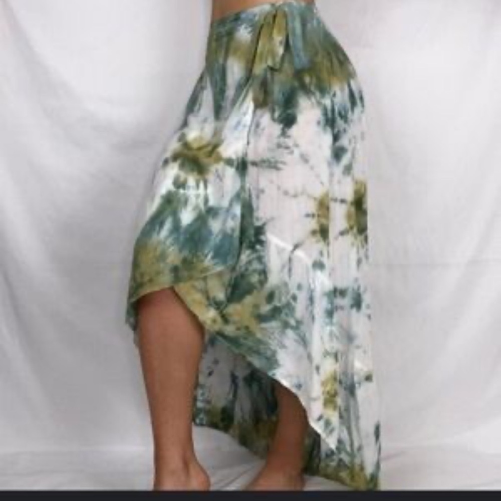 Young Fabulous & Broke Tie Dye Wrap High Low Skirt